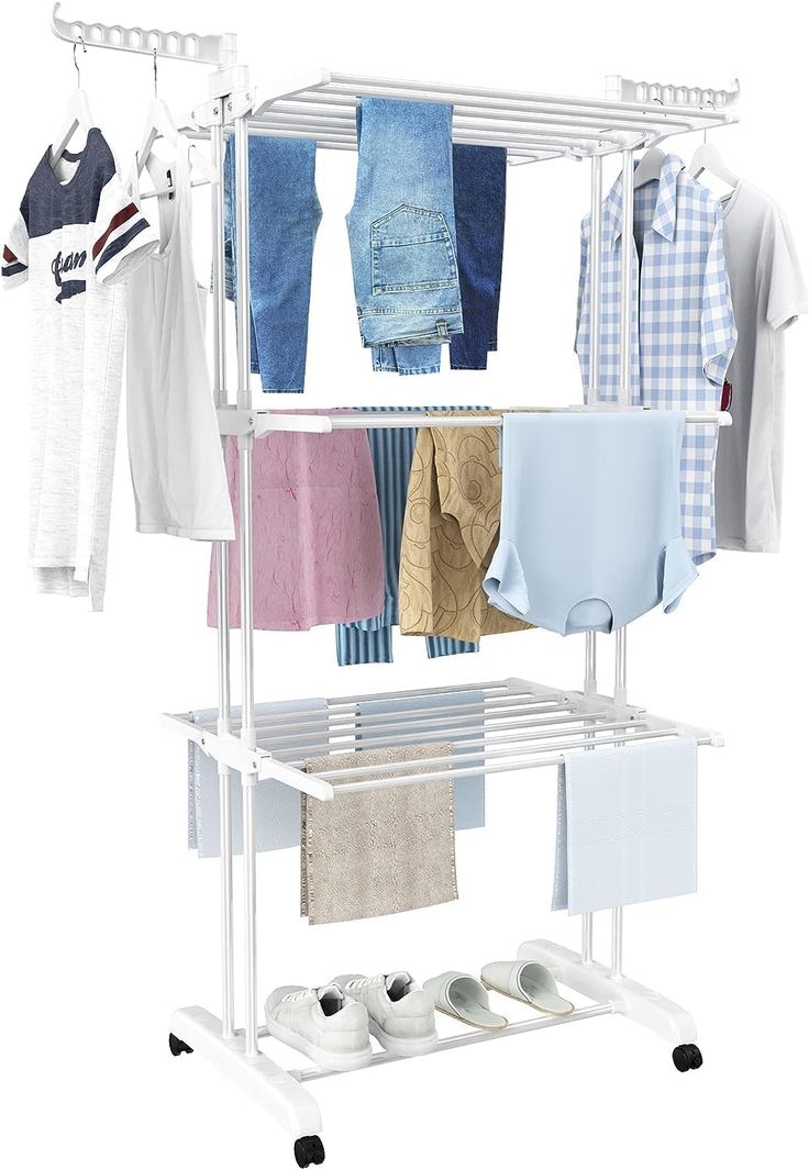 Foldable Clothes Drying Rack 4 Tier Airer for Indoor Outdoor