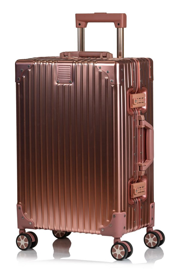 Lightweight Rose Gold Hard Shell ABS Suitcase Set Luggage Travel Trolley Set of 3 Cabin Cases