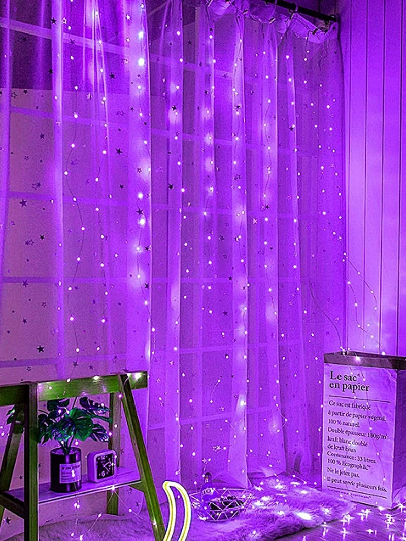 200 Led 2 x 2M Curtain String Light With 20pcs Clip