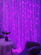 200 Led 2 x 2M Curtain String Light With 20pcs Clip