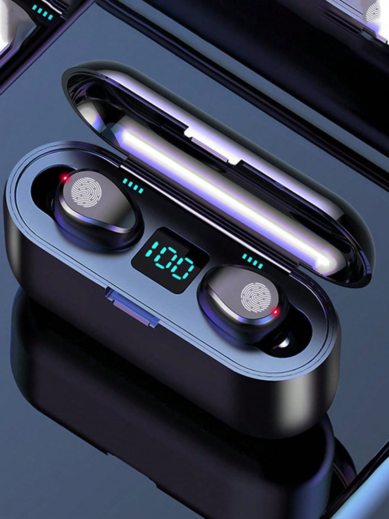 Wireless Headphones W/Digital Power Display & Emergency Power Bank