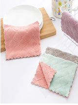 5pcs Double-sided Coral Velvet Dishcloth