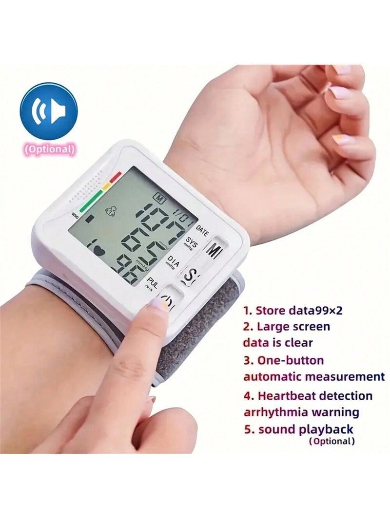 Electronic Wrist Blood Pressure Monitor With Voice Prompt