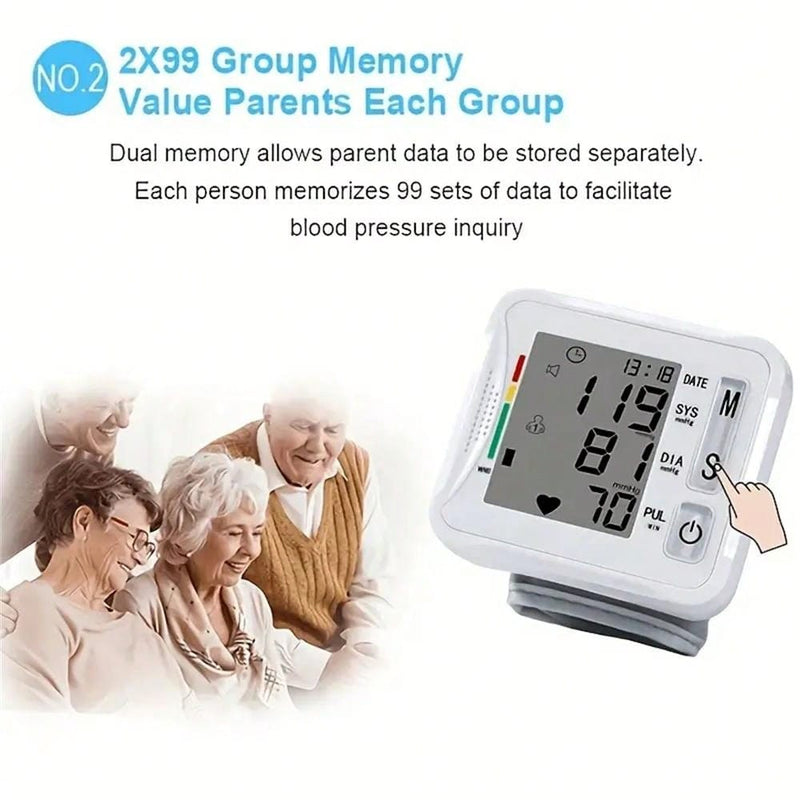 Electronic Wrist Blood Pressure Monitor With Voice Prompt