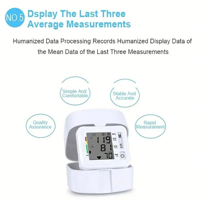 Electronic Wrist Blood Pressure Monitor With Voice Prompt