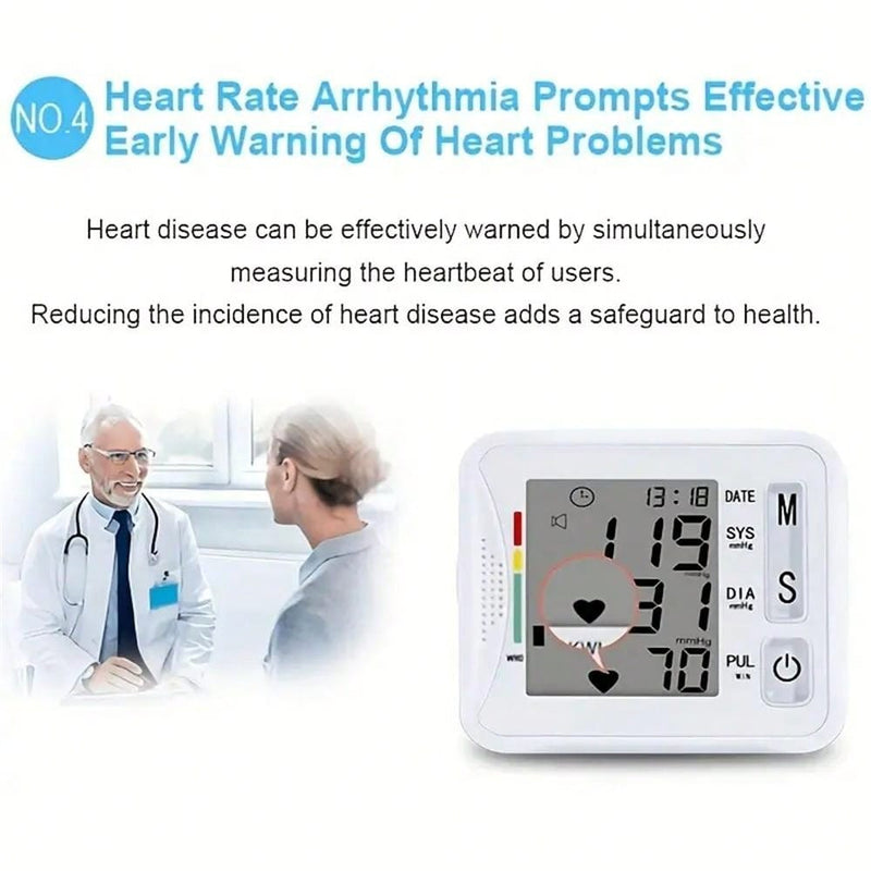 Electronic Wrist Blood Pressure Monitor With Voice Prompt