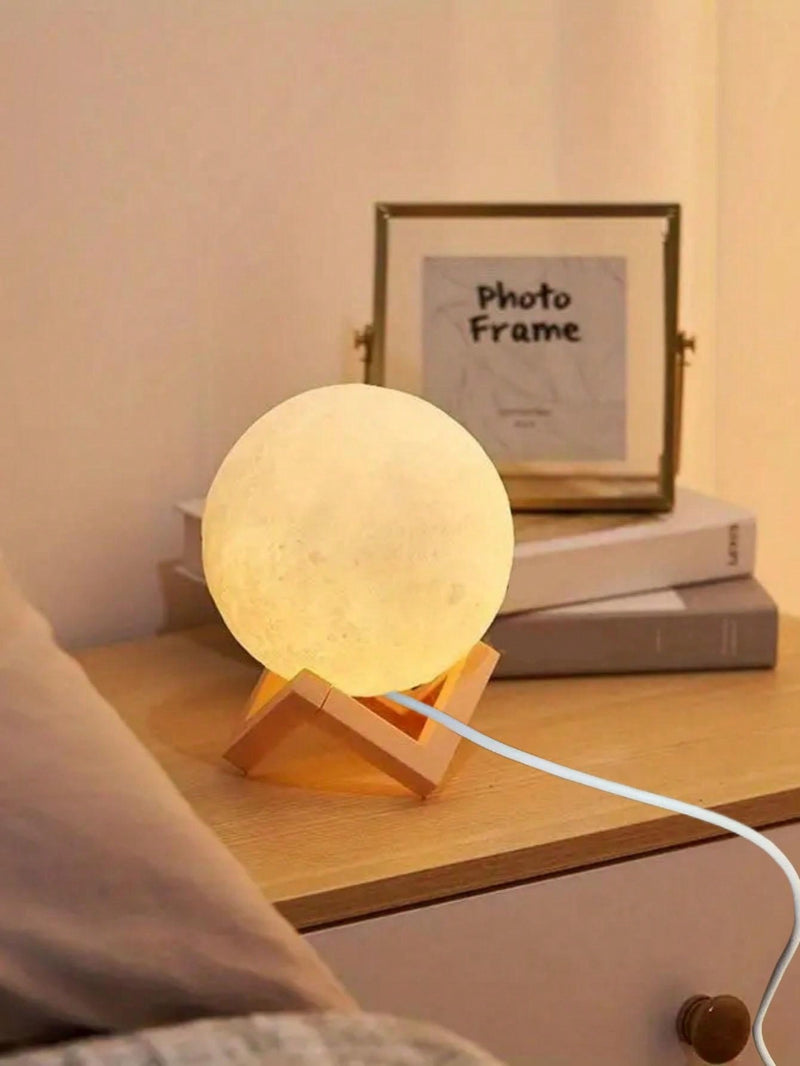 3d Moon Lamp With Remote Control, 16-Color Changing Starry Sky